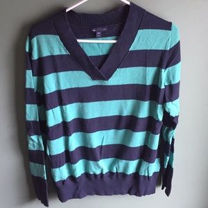 Gap Blue and mint stripped sweater